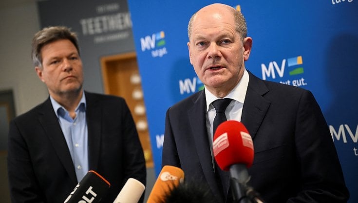 Il cancelliere tedesco Olaf Scholz e il ministro dell'Economia Robert Habeck