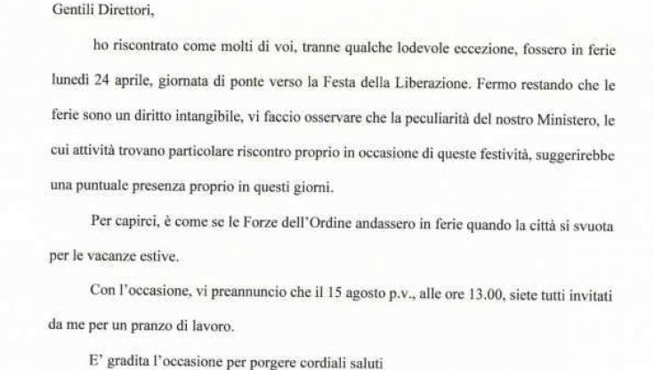 Sangiuliano bacchetta i direttori generali del ministero: "Troppi in ferie per il ponte del 25 aprile"