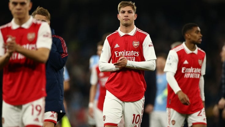 La delusione dei giocatori dell'Arsenal