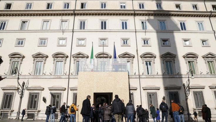 L'ingresso di Palazzo Chigi