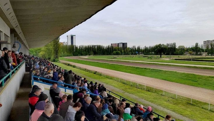 Ucraina, nell'ippodromo di Kiev tornano a correre i cavalli: “È la vita che rifiorisce”