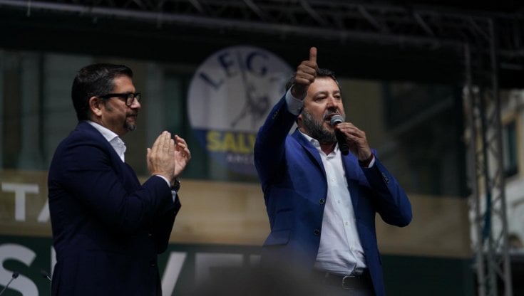 Matteo Salvini con Daniele Silvetti