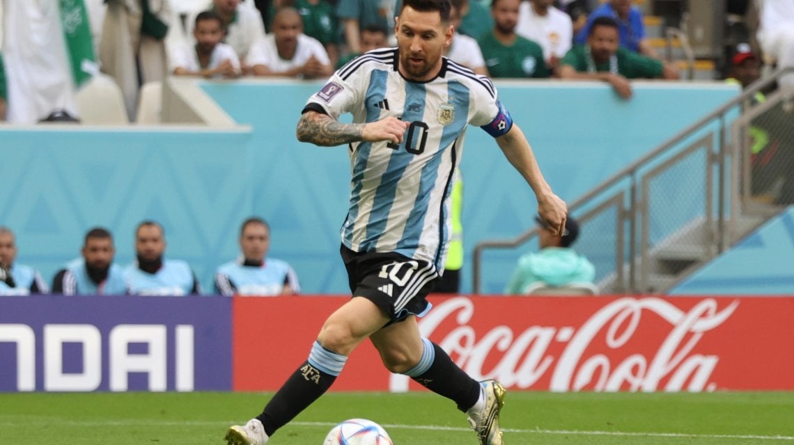 Messi durante il Mondiale vinto a dicembre