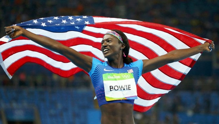 Tori Bowie il giorno dell'argento sui 100 a Rio 2016