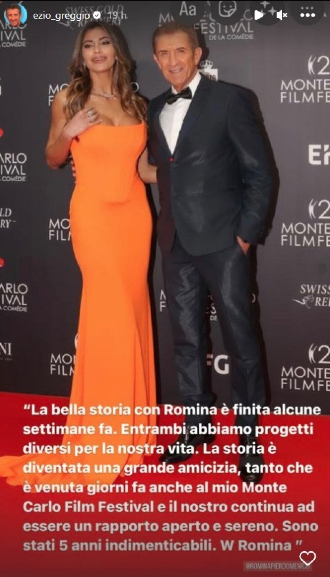 Tratta dal profilo Instagram di Ezio Greggio