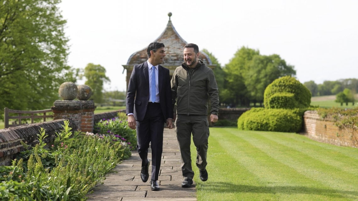 Il pressidente ucraino Volodymyr Zelensky e il premier britannico Rishi Sunak