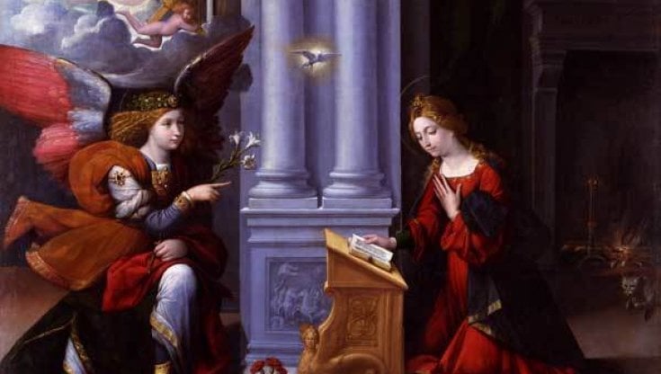 L'annunciazione di Garofalo (Benvenuto Tisi, 1481-1559) conservata alla Pinacoteca capitolina