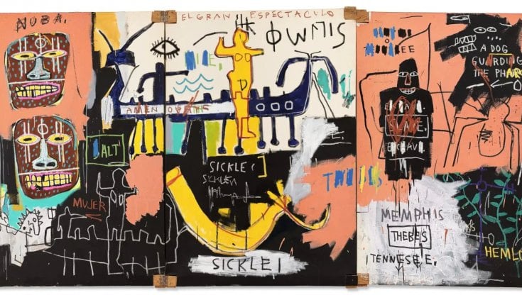 Valentino vende una tela di Basquiat per 62 milioni di euro. E' "Il grande spettacolo" del 1983