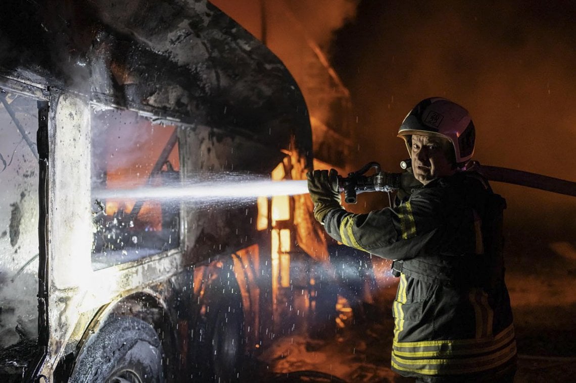 Kiev dopo il bombardamento russo