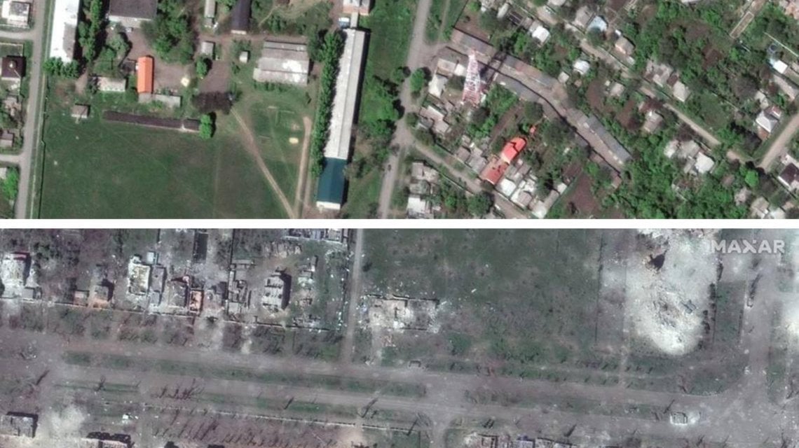 Gli effetti dei bombardamenti a Bakhmut