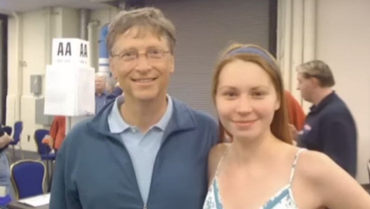 Bill Gates e Mila Antonova, intorno al 2009