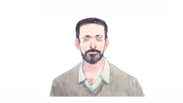 Michele Serra ritratto da Gipi