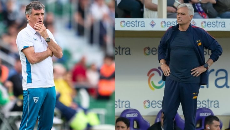 Mendilibar, tecnico del Siviglia e Mourinho, allenatore della Roma