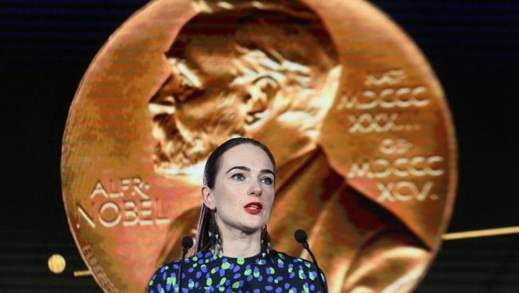 Oleksandra Matviychuk, 39 anni:&nbsp;alle spalle la medaglia del Nobel&nbsp;per la Pace di cui &egrave; stata insignita nel 2022&nbsp;per il suo Centro per le Libert&agrave; Civili&nbsp;di Kiev insieme all&rsquo;ong russa Memorial&nbsp;e al dissidente bielorusso Ales Bjaljatski (Getty images)