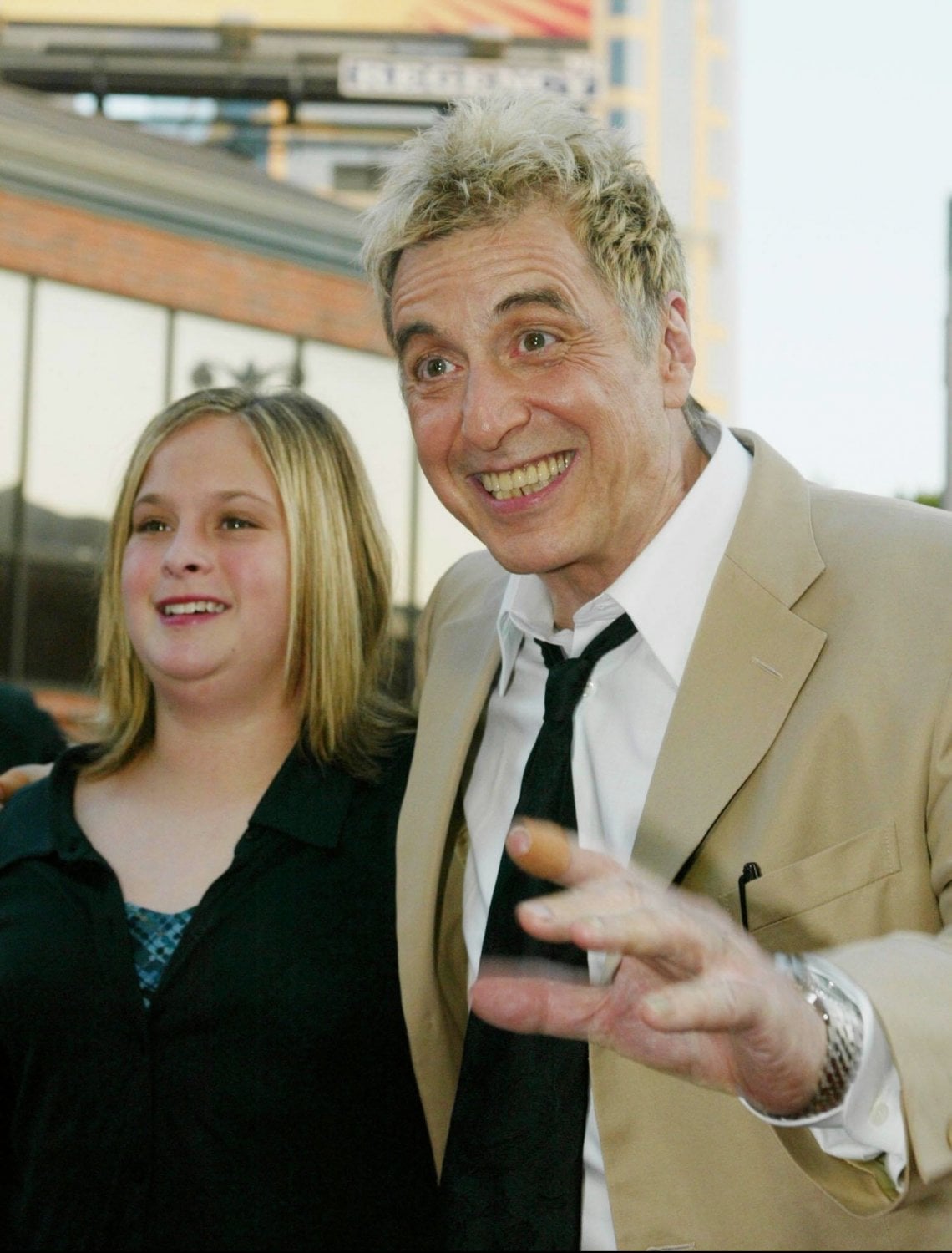 Con la figlia Julie nel 2002