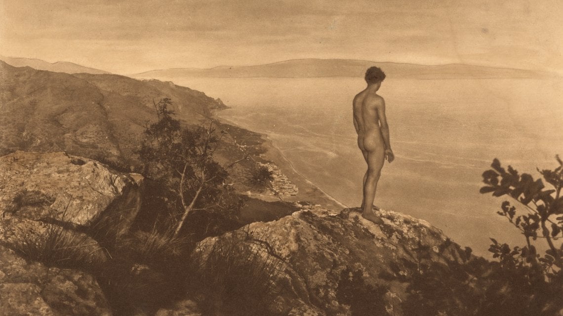 Wilhelm von Gloeden,. Elegie", Taormina, 1900. Firenze, Archivi Alinari, Archivio von Gloeden