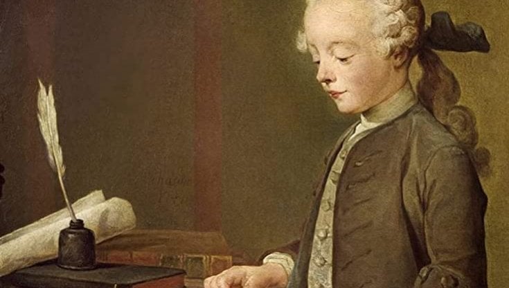 Bambino con la trottola di Jean-Baptiste Sim&eacute;on Chardin (1741)