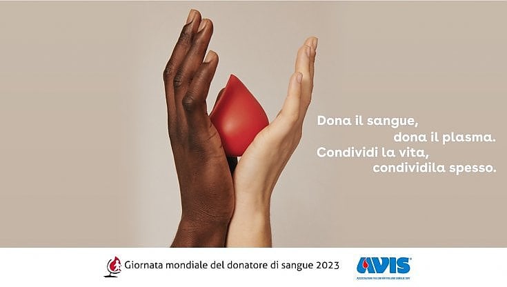 Il manifesto Avis per la Giornata mondiale dei donatori