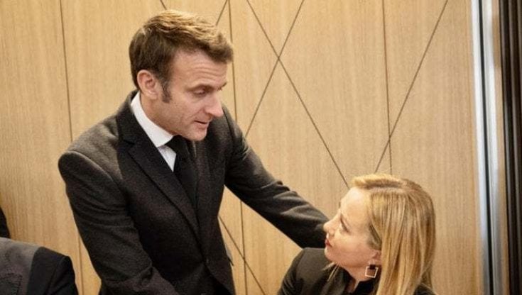 Emmanuel Macron e Giorgia Meloni