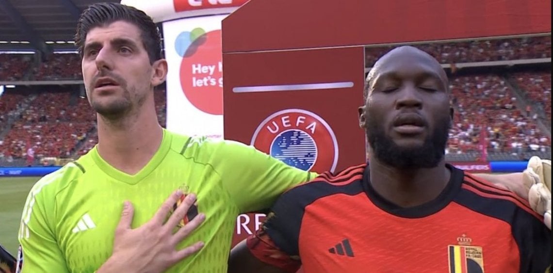 Courtois e Lukaku la sera di Belgio-Austria