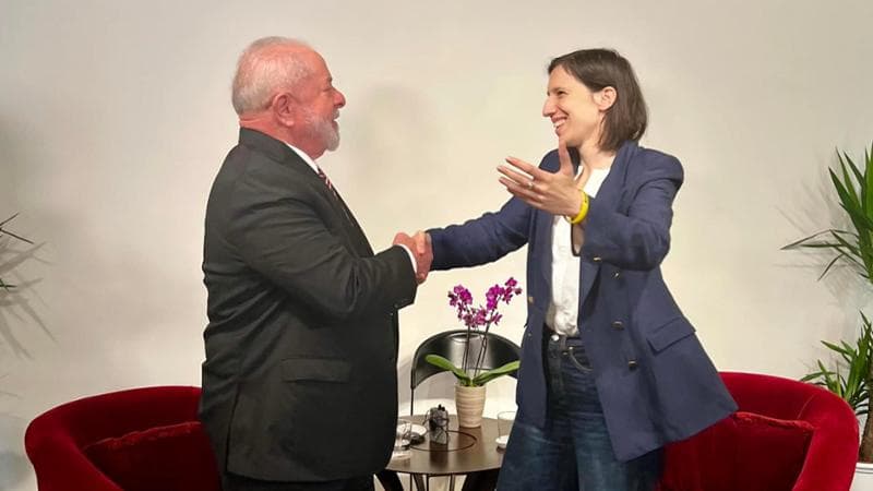 La segretaria del pd Elly Schlein incontra il&nbsp;presidente del Brasile Luiz Inacio Lula da Silva
