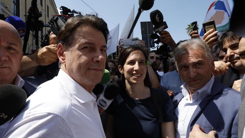 Giuseppe Conte e Elly Schlein
