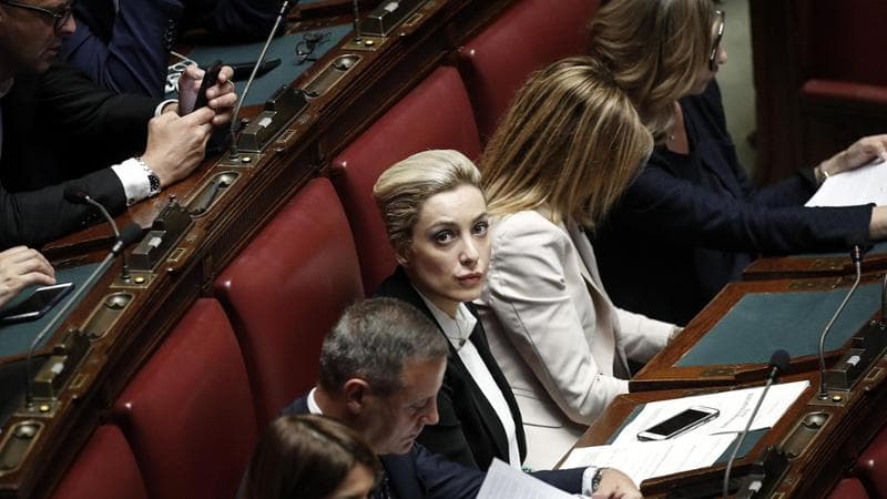 La deputata di Forza Italia Marta Antonia Fascina  durante la discussione in Aula del disegno di legge sull'AutoritÃ&nbsp; di regolazione per energia reti e ambiente (ARERA), Camera dei Deputati, Roma, 7 maggio 2018. ANSA/RICCARDO ANTIMIANI