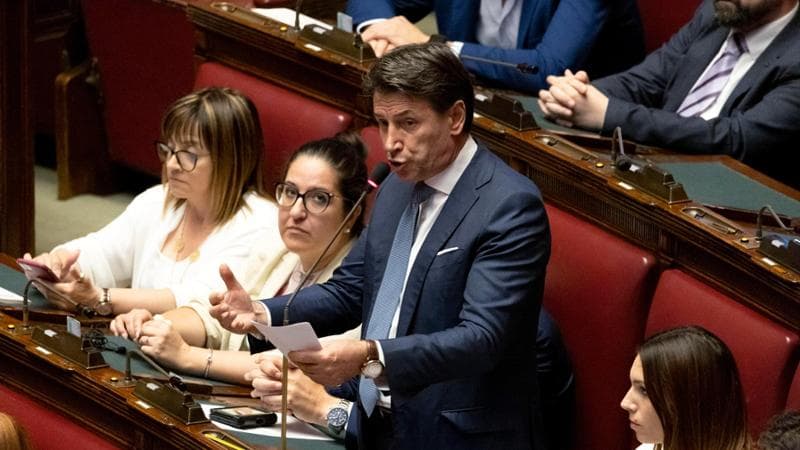 Il leader 5S Giuseppe Conte
