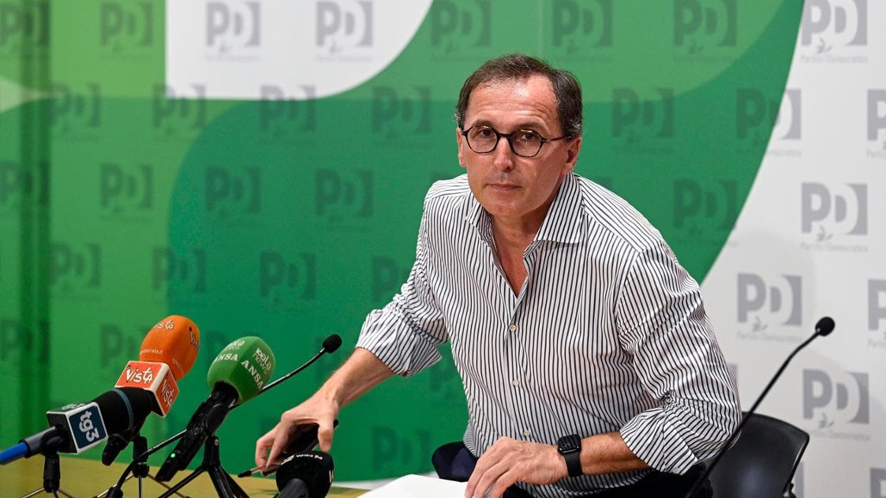 Deputy of Democratic Party, Francesco Boccia, comments the Municipal elections in Italy at the electoral committee in Democratic PartyÃ?s headquarters, Rome, Italy, 26 June 2022. ANSA/RICCARDO ANTIMIANI