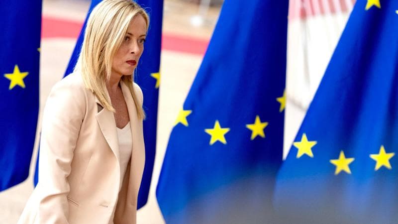 La premier Giorgia Meloni partecipa al&nbsp;Consiglio europeo
