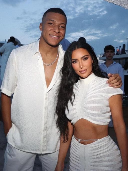 Kylian Mbapp&eacute; e Kim Kardashian
