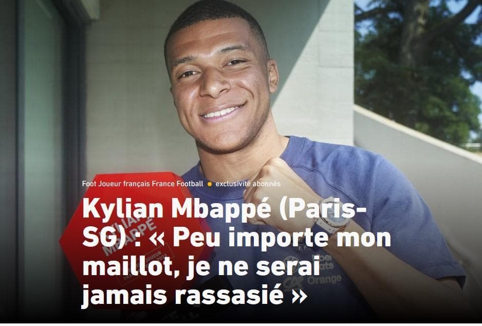 L'intervista di Mbapp&eacute; a France Football
