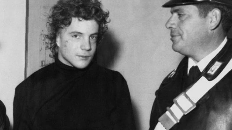John Paul Getty III, figlio del tycoon&nbsp;Jean Paul Getty, nelle ore successive&nbsp;il rilascio.
