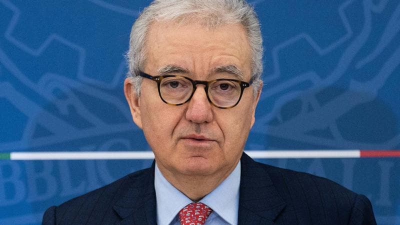 12/01/2023 Roma, Conferenza stampa di presentazione del primo Dpcm di approvazione delle opere essenziali e indifferibili del Giubileo 2025 nella foto il Sottosegretario alla Presidenza del Consiglio Alfredo Mantovano