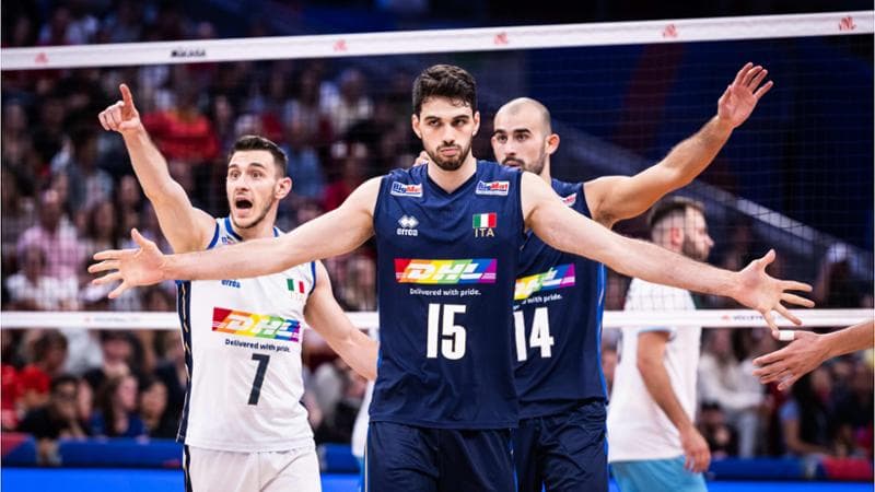 Balaso, Lavia e Galassi contro l'Argentina (foto volleyballworld)
