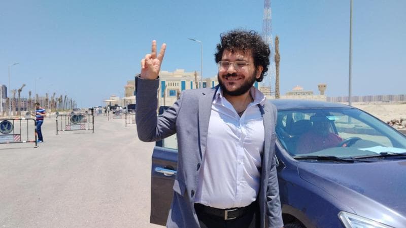 Mansoura (Egitto), 20 luglio 2023: Patrick Zaki appena liberato

