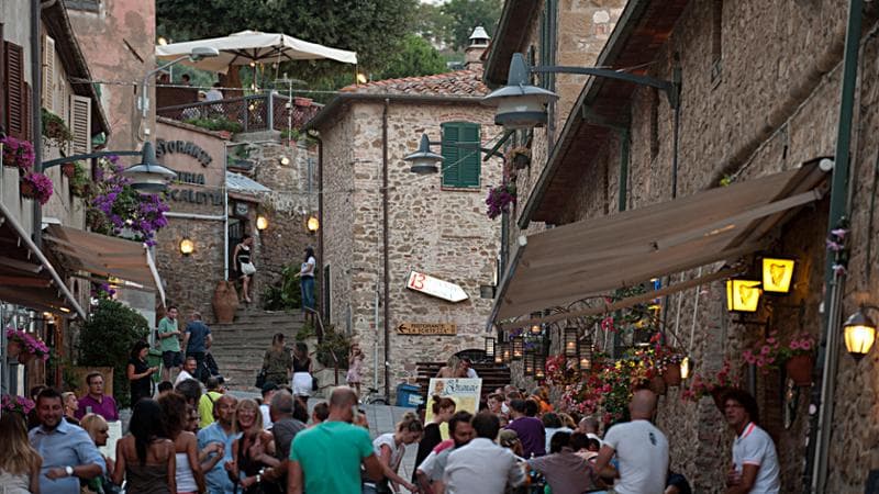 Il centro di Castiglione della Pescaia in Toscana
