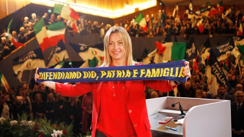 Giorgia Meloni, foto di&nbsp;Gianluca Perticoni / Eikon
