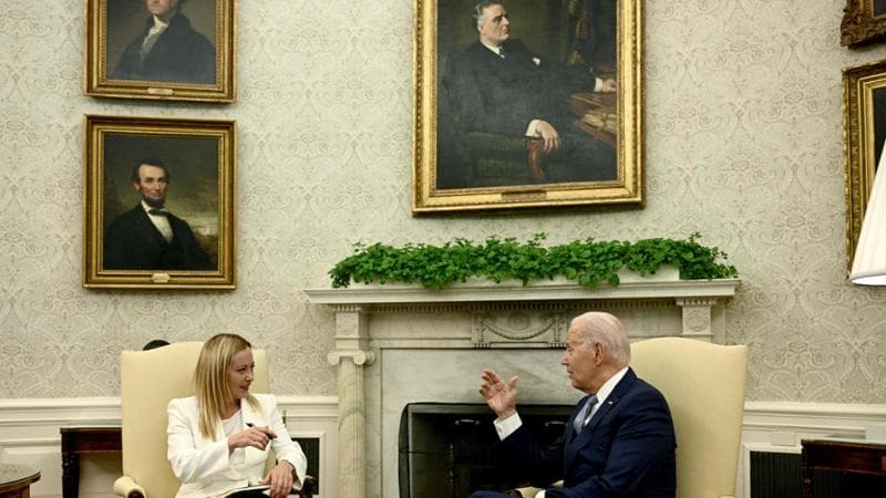 Giorgia Meloni e Joe Biden
