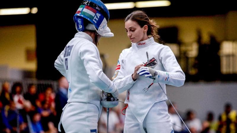Le azzurre Alberta Santuccio, a sinistra, e Rossella Fiamingo
