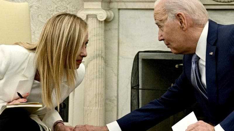 Giorgia Meloni e Joe Biden
