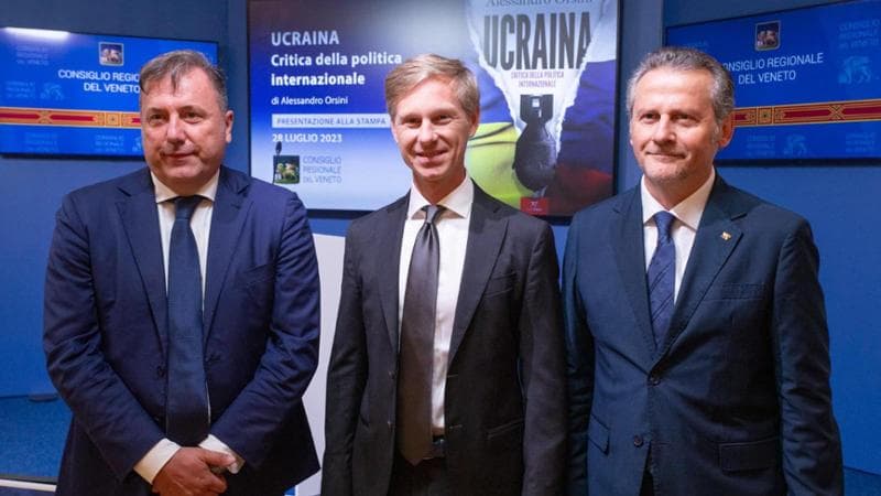 Alessandro Orsini insieme ai due consiglieri leghisti&nbsp;
