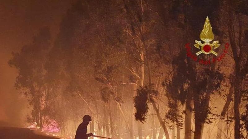 Brucia la Sardegna: 42 incendi nel sud e nella costa nord-orientale. Evacuate 600 persone da case, camping e resort. Solinas: “Roghi dolosi”