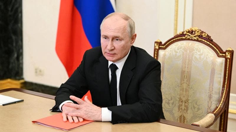 Mosca, il presidente russo Vladimir Putin al Cremlino

