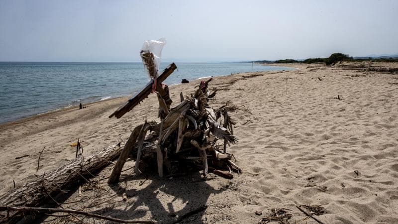 La&nbsp;spiaggia dove &egrave; avvenuto il naufragio oggi (Fortunato Serran&ograve; / Agf)
