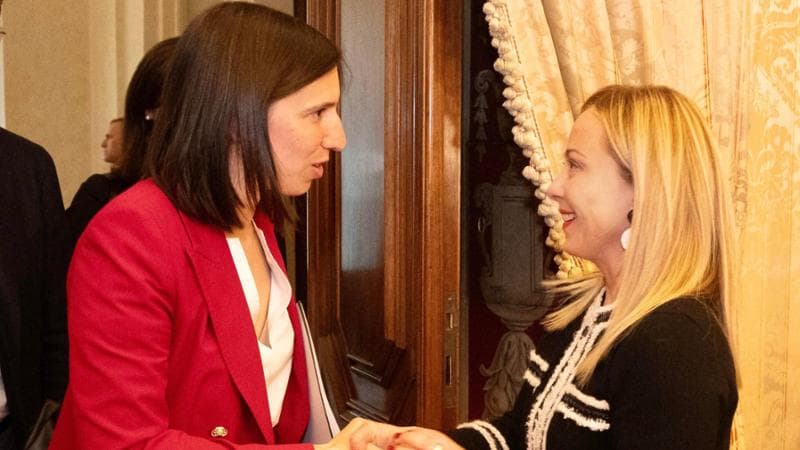 Elly Schlein e Giorgia Meloni
