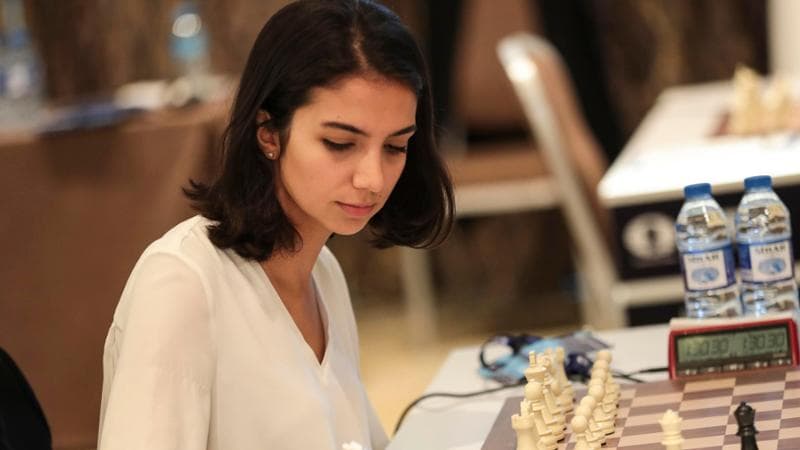 La giocatrice di scacchi iraniani Sarasadat Khademalsharieh

