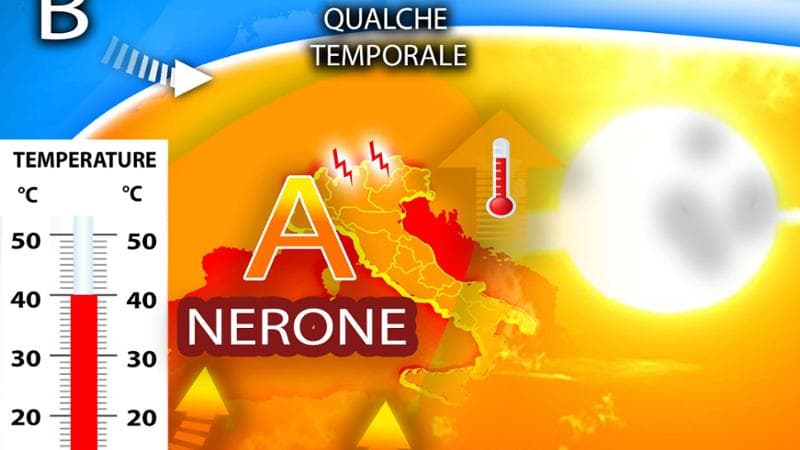 Previsioni meteo, l’anticiclone Nerone infiamma il Ferragosto: caldo fino a 40°C