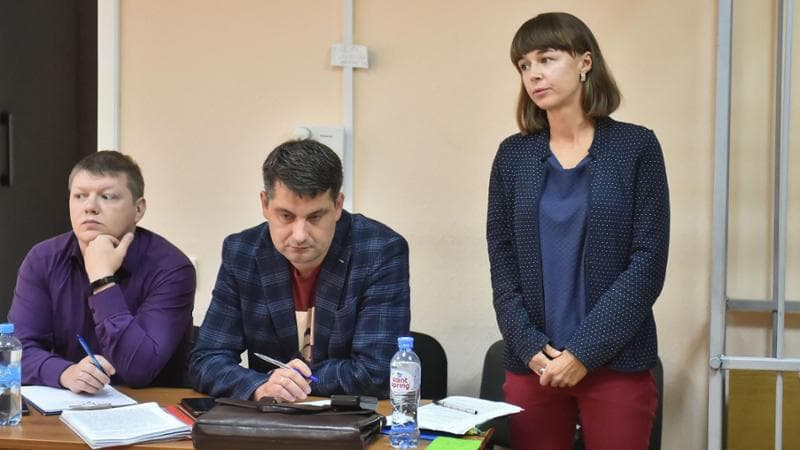 Fadeyeva durante il processo
