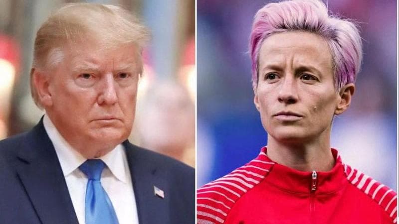 Donald Trump e Megan Rapinoe
